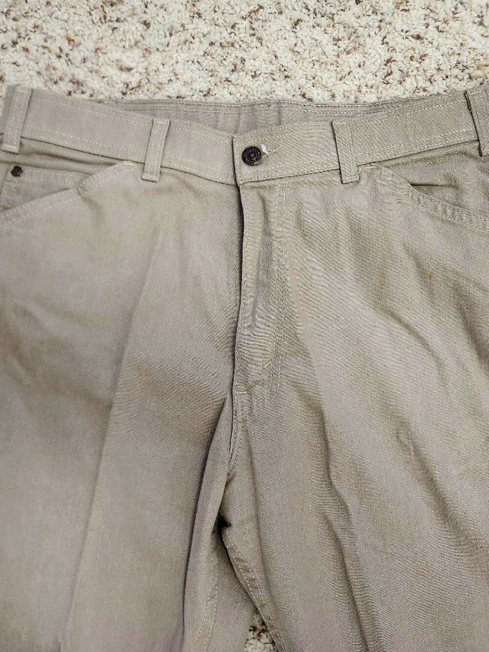 vintage Levi's 34 men's tan chambray 5 pocket c1980